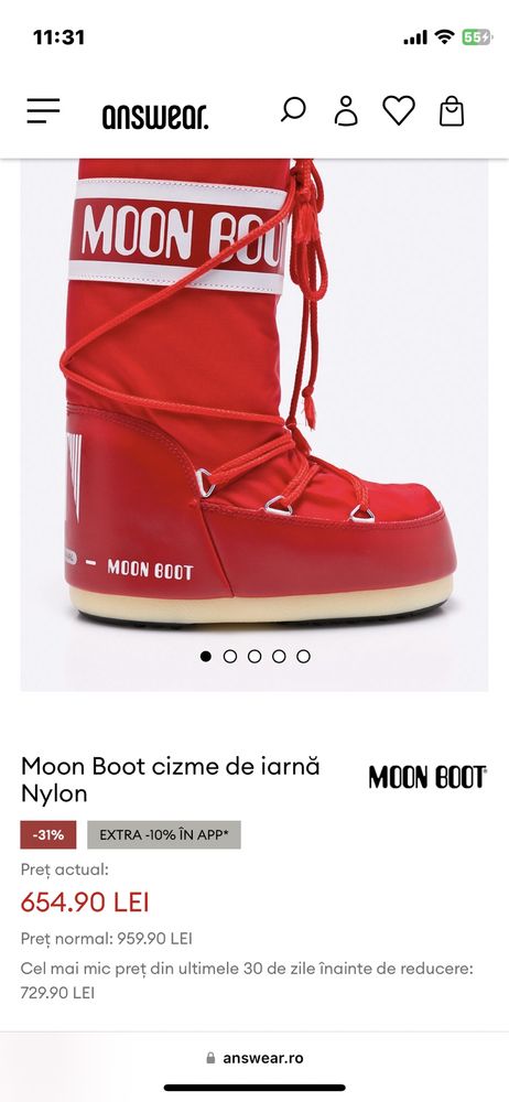 Moon bots cizme de iarna originale marime 39