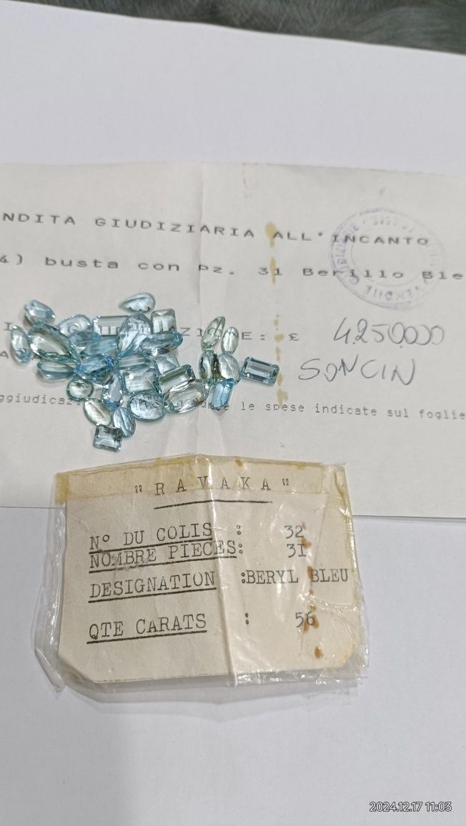 Vind aquamarine naturale pentru bijuterii