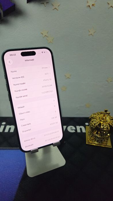 iPhone 16 5G 128GB Baterie:100%. 16 Cic Încarcare.Preṭ fix!