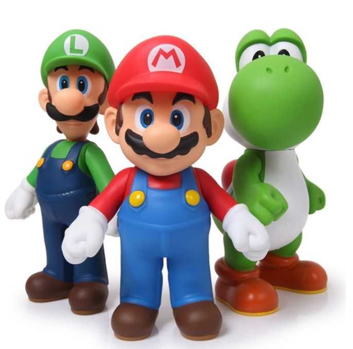 Set Figurine Mario Luigi Yoshi Super Bros 11 cm
