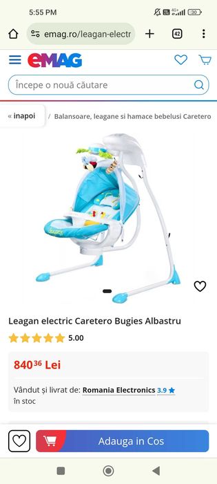 Leagan electric bebe NOU nout