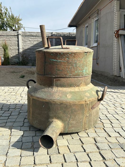 Cazan tradițional din cupru pentru țuică/rachiu