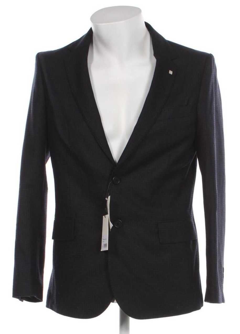 Sacou blazer slim 48 M premium GANT NOU lana super 110's navy