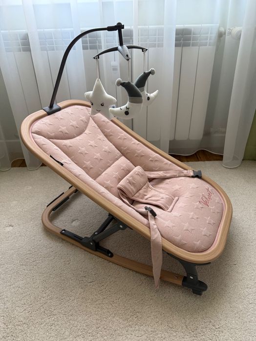 Бебешки дървен шезлонг Chipolino Velvet