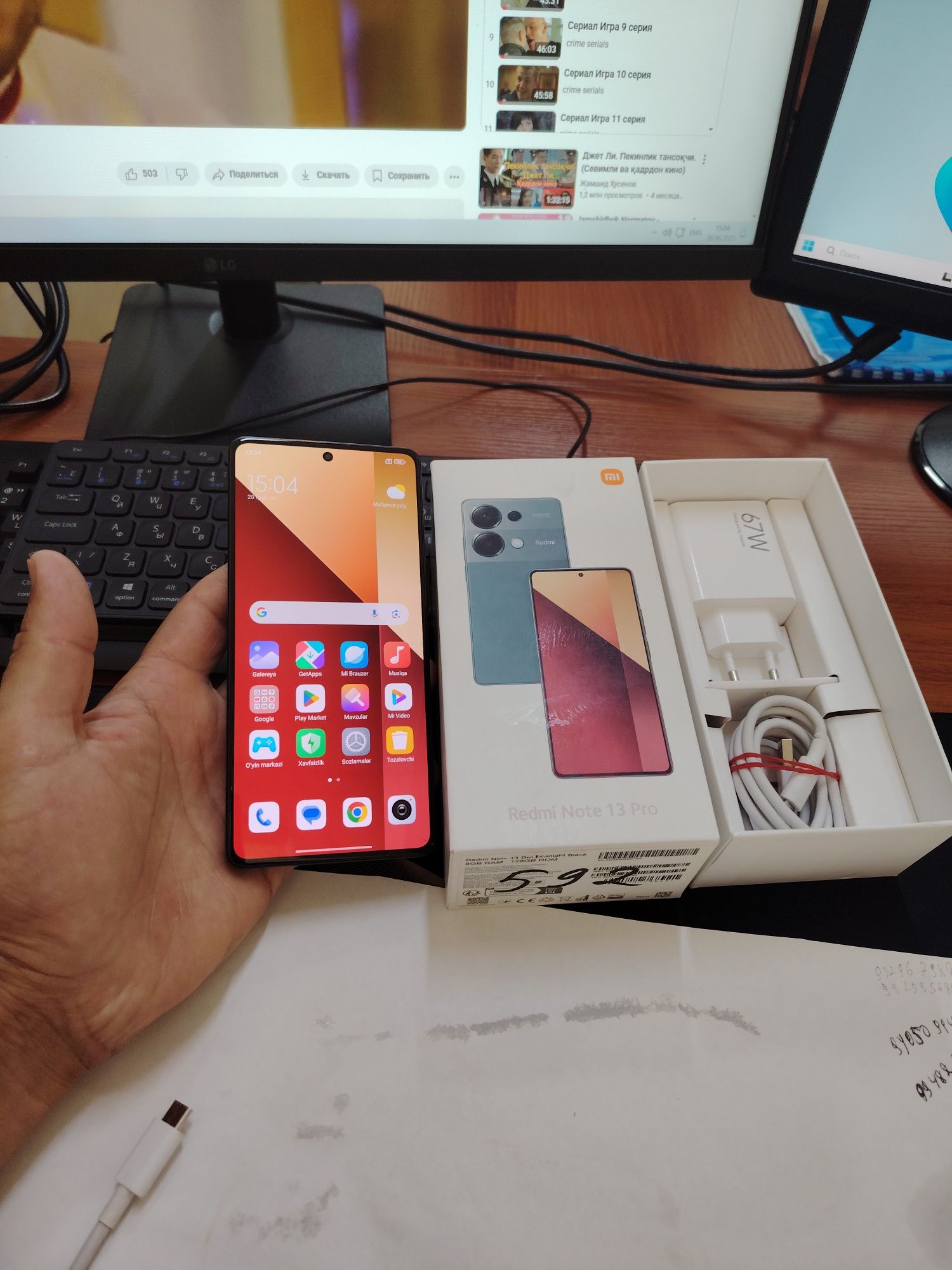 Redmi note 13pro 12/128gb(2025)ideal ochilmagan usta kurmagan aybi yuq