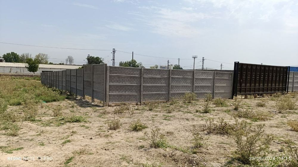 Продается забор вместе с раздвижными воротами