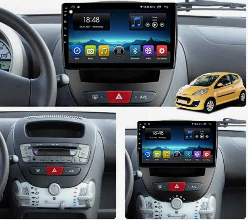 Навигация Peugeot 107 Toyota Aygo Citroen C1 Car Radio CarPlay Android