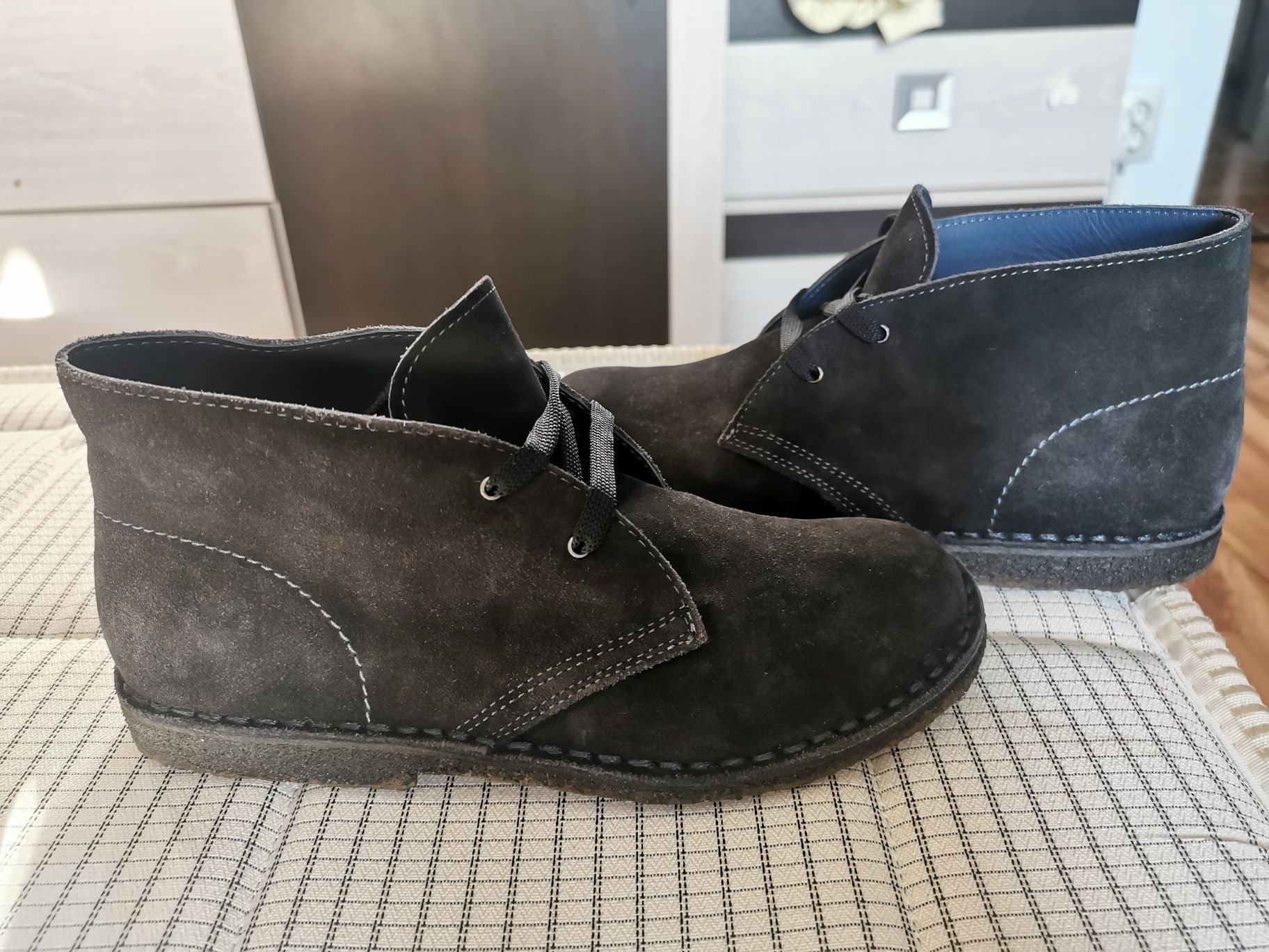 Pantofi piele naturala intoarsa Unique uniforms nr 34
