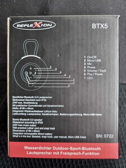 Vand boxa waterproof, bluetooth,24w,5.0,boxe auto 80w