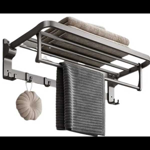 Suport pentru prosoape baie aluminiu argintiu 50cm NOU