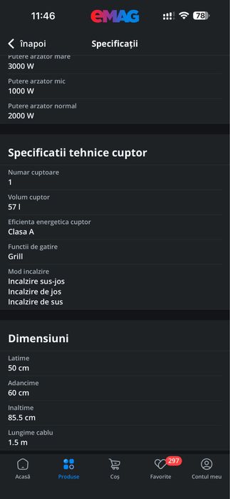 Aragaz Electrolux clasa A - putin folosit ca nou