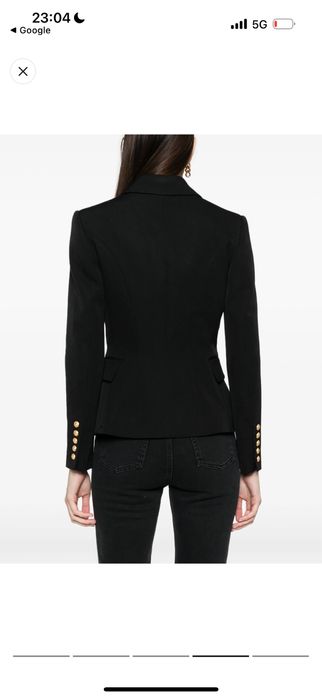 Черно вталено сако Balmain С размер