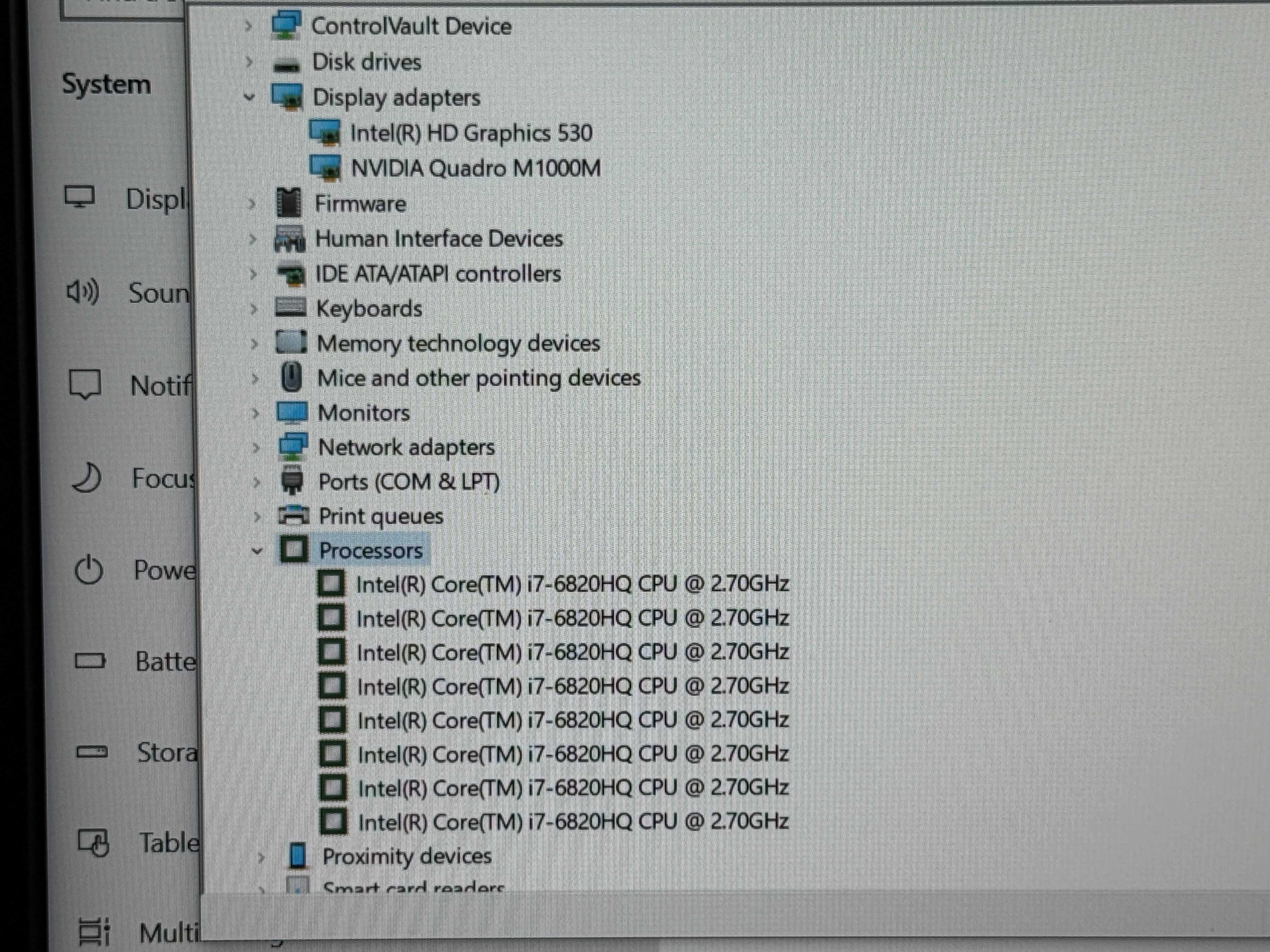 Dell Precision 7510`i7-6820HQ/16GB RAM/256GB SSD/Nvidia M1000M/FHD IPS