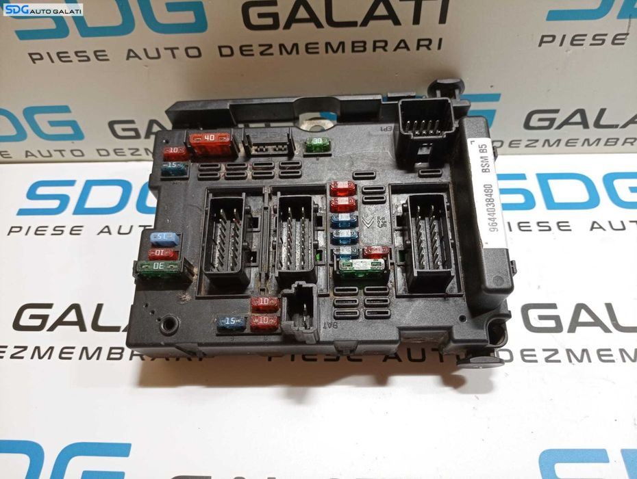 BSM B5 Tablou Panou Sigurante Modul Calculator Confort Confort Peugeot 307 1.6 HDI 2001 - 2008 Cod 9644038480 [M6335]