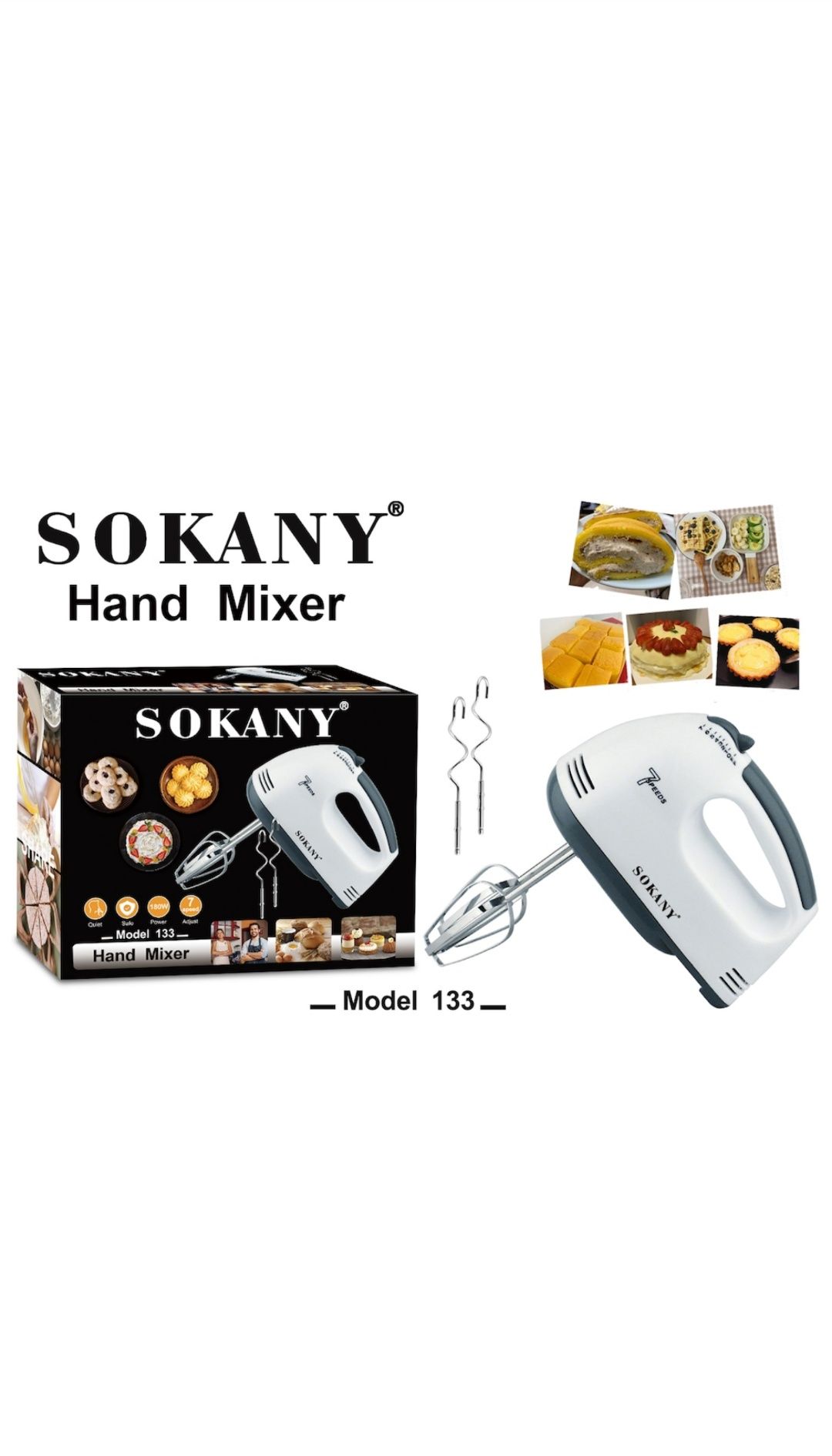 Mixer de mână alb
