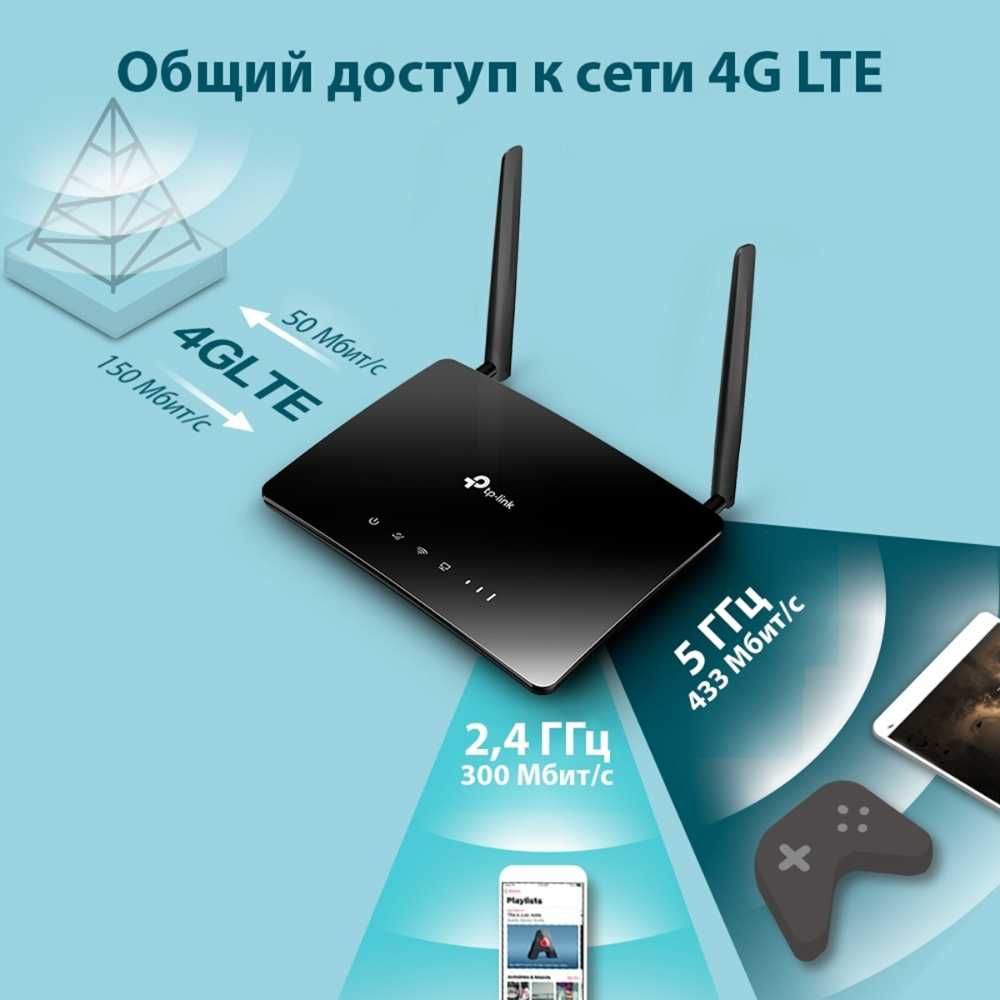 TP-Link Archer MR400 AC1200 Wi‑Fi роутер с поддержкой 4G