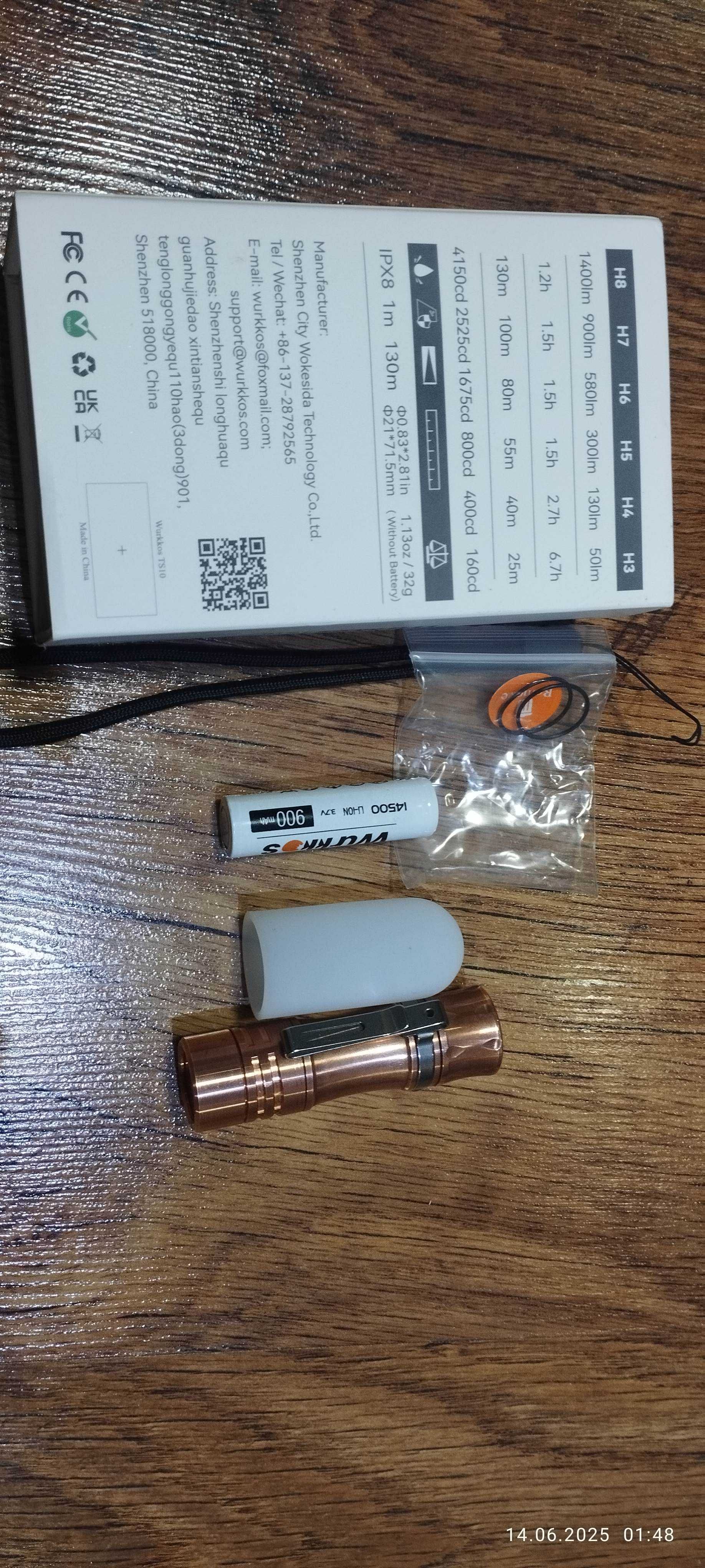 Фенер Wurkkos TS10 V2 Copper 4000k