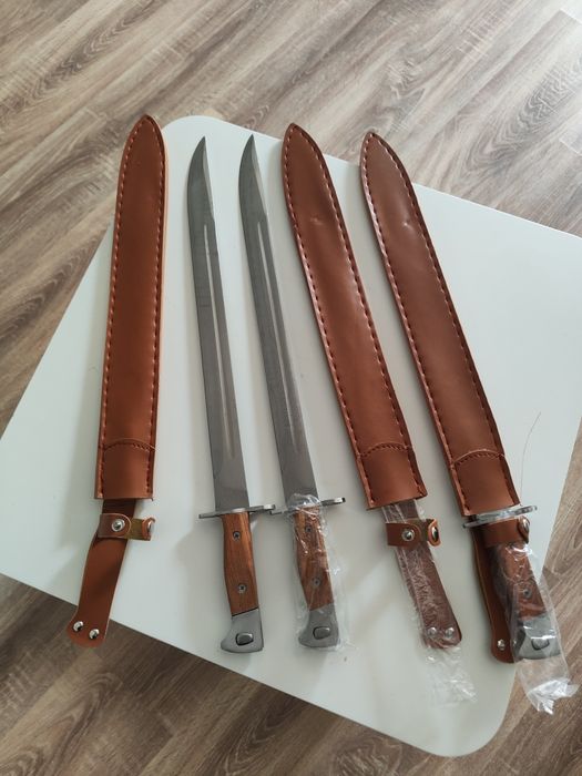 Maceta + teaca piele / Baionetă 50 cm vânătoare