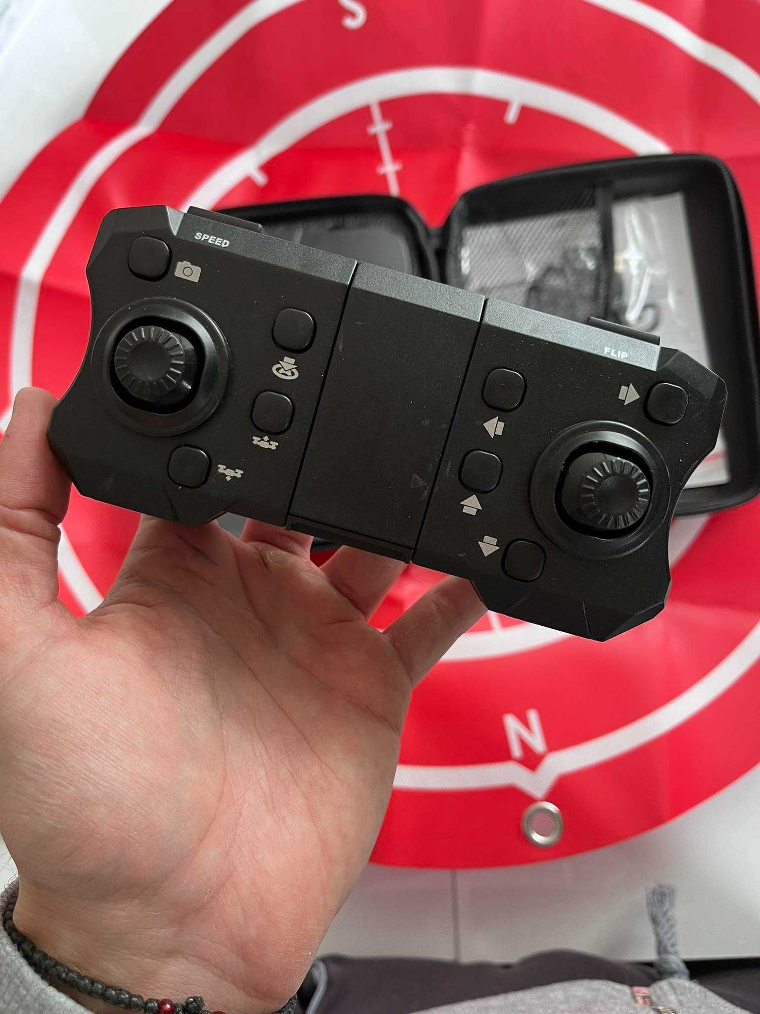 Дрон с две Камери, 4К и 1080p, Сгъваем, С Чанта за Носене, Черен