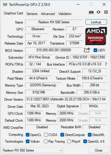 Vand/schimb Placa video XFX Radeon RX 580 GTS OC+ XXX, 8GB, 256-bit