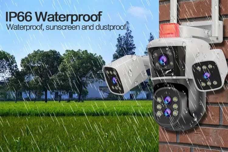 Camera de supraveghere cu panou solar 4G 360 tripla/wifi  10XZOOM