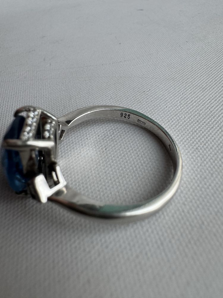 Inel din argint, cubic zirconia si topaz