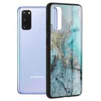 Husa cu spate de sticla pentru Samsung Galaxy S20 - Blue Ocean