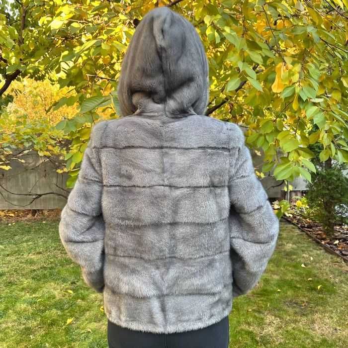 Haina de blana naturala Vizon , haină de nurca, m. S-M