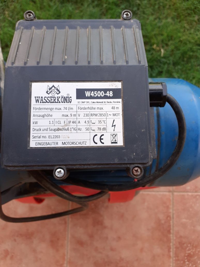 Hidrofor wasserkonig. Se asigura montaj