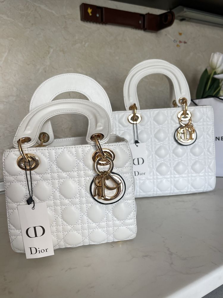 Чанта Mini Lady Dior бяла