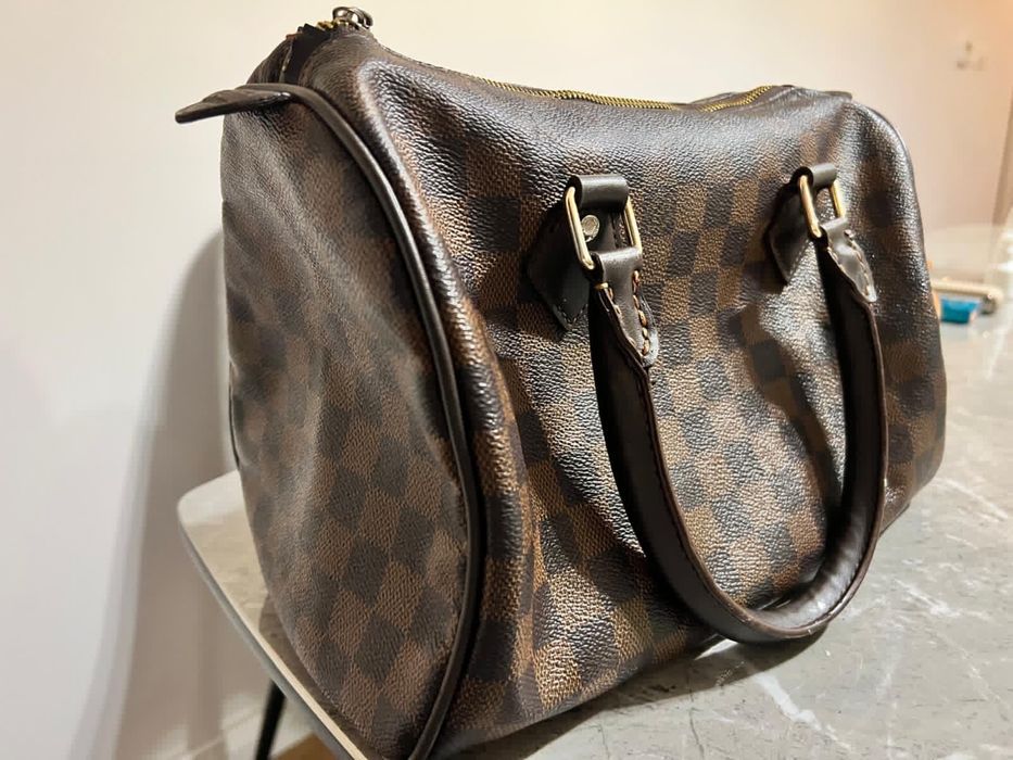 Geantă tip Louis Vuitton Speedy Damier, stare uzata