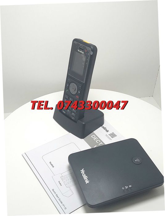 Telefon Voip Wireless Yealink W79p  W59r Negru 10 Sip Support