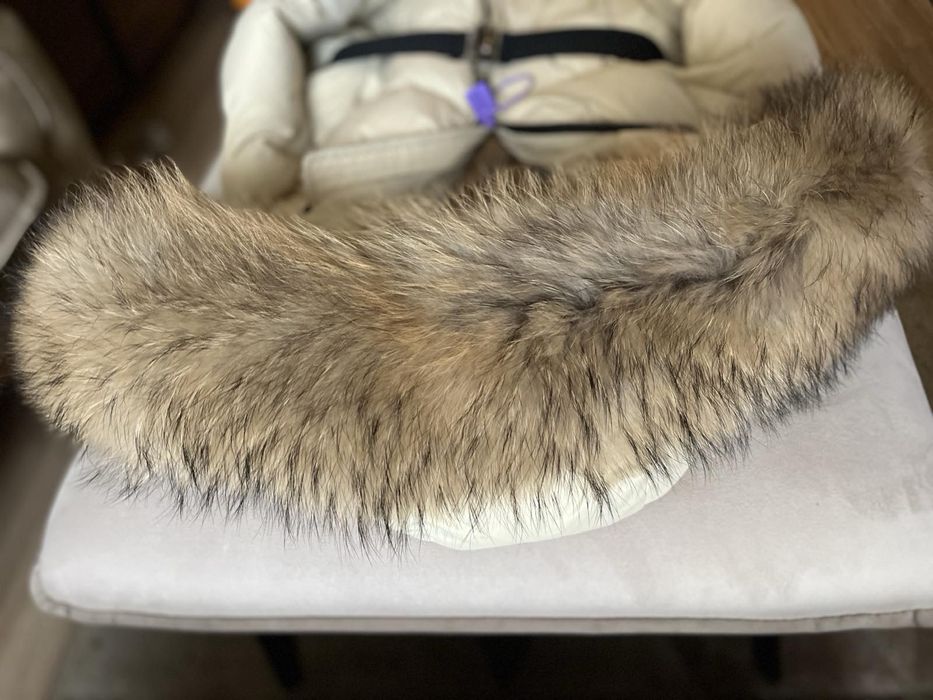 Зимно яке с пълнеж гъши пух яка от лисица намалено