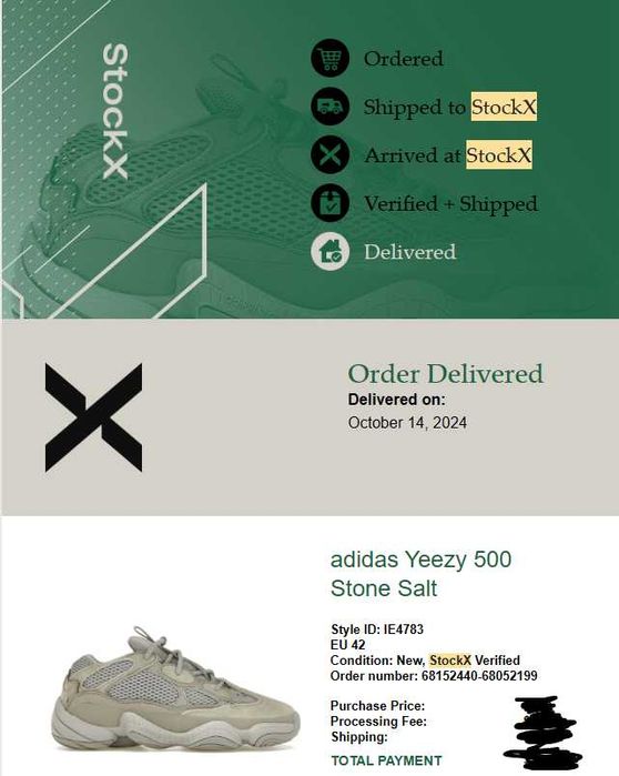 Adidas Yeezy 500 Stone Salt, 42, (nepurtati).