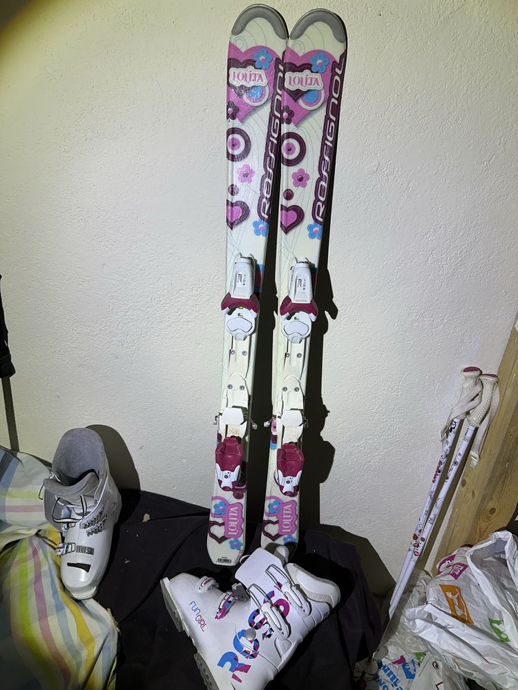 Детски Ски  Rossignol 110 см и обувки 24,5 Rossignol