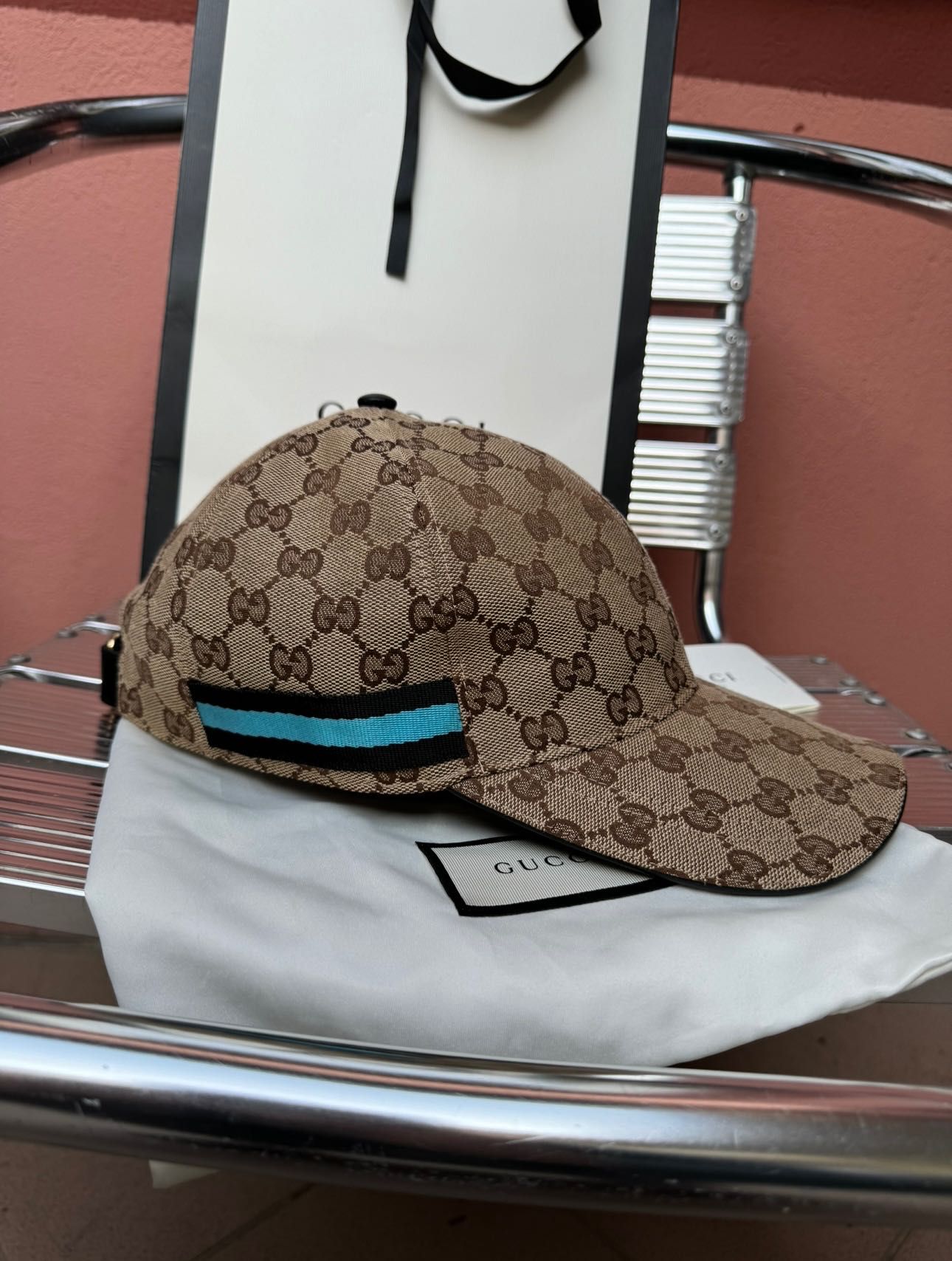 Sapca originala Gucci noua GG hat with Web LIMITED EDITION
