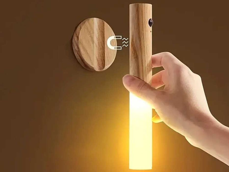 Lampa LED de perete senzor miscare suport magnetic reincarcabila USB