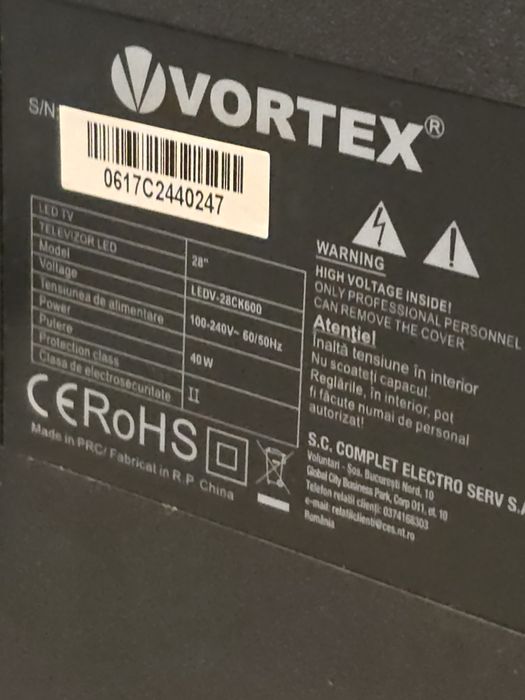 Televizor TV Vortex, 28"