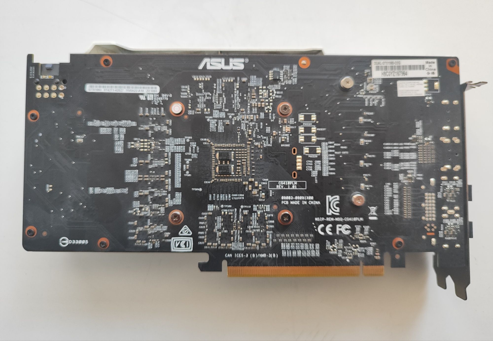 Видеокарта ASUS GeForce GTX 1060 DUAL OC 3Gb