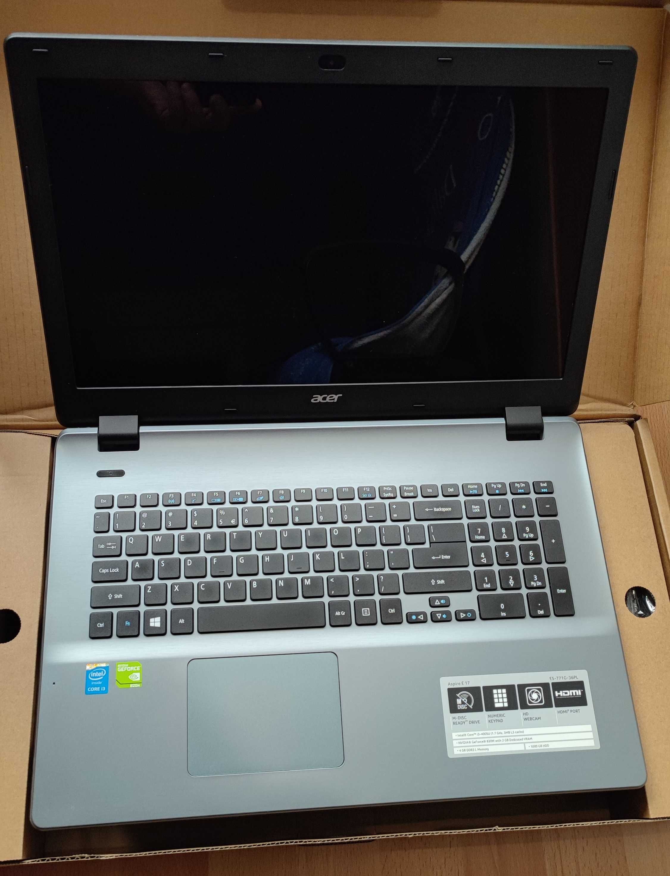 Laptop de business Acer Aspire E5-771G – diagonala 17,3 inch