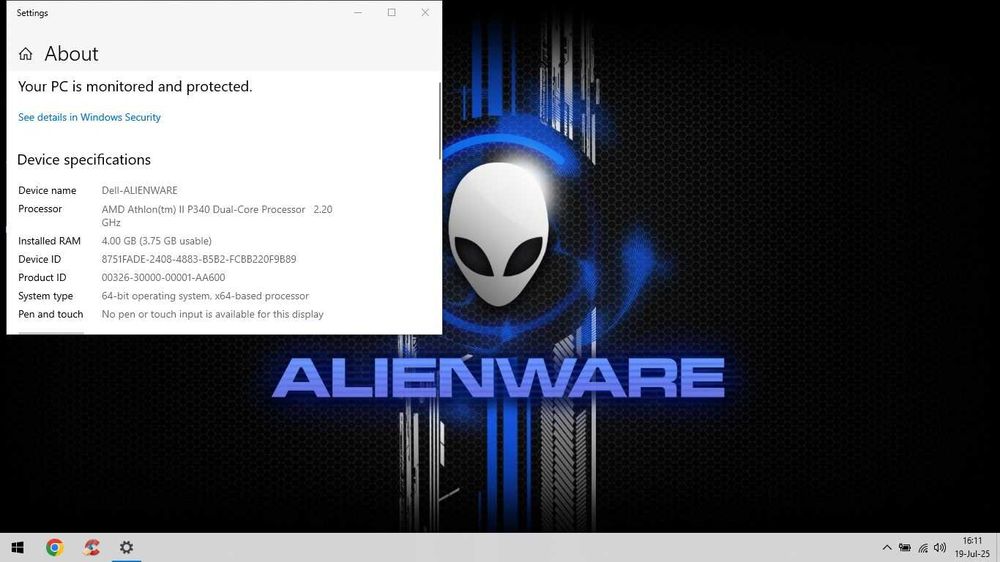 Vand Notebook Dell AMD/4GB DDR3/HDD500GB/AMD HD4250/WiFi/W10 la 200lei