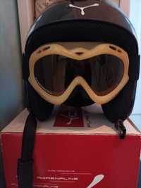 Детски ски каска и маска/очила. Размер 52-54