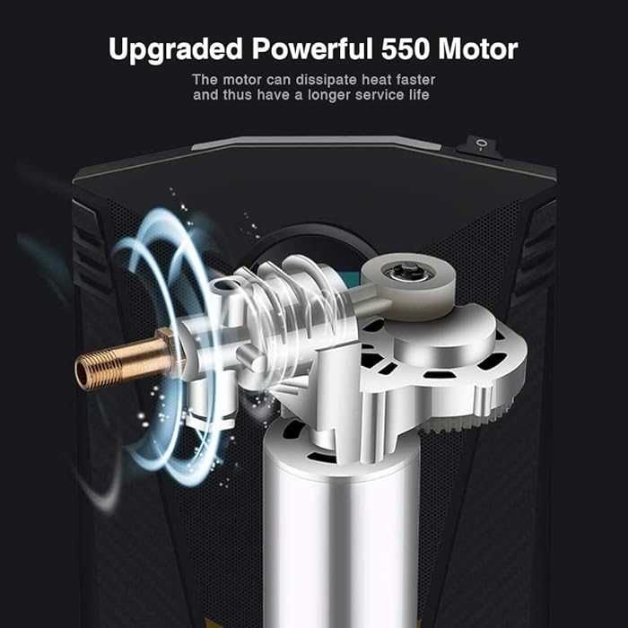 Compresor auto digital 3in1, 120W, 35L/min, Cablu de alimentare 3m