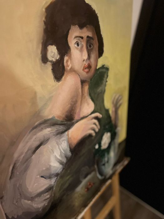 Realistic Woman Painting