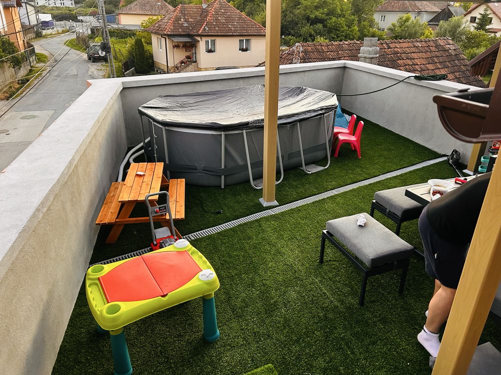 Vand piscina ovala Bestway Steel Pro MAX, cu pompa, scara si accesorii