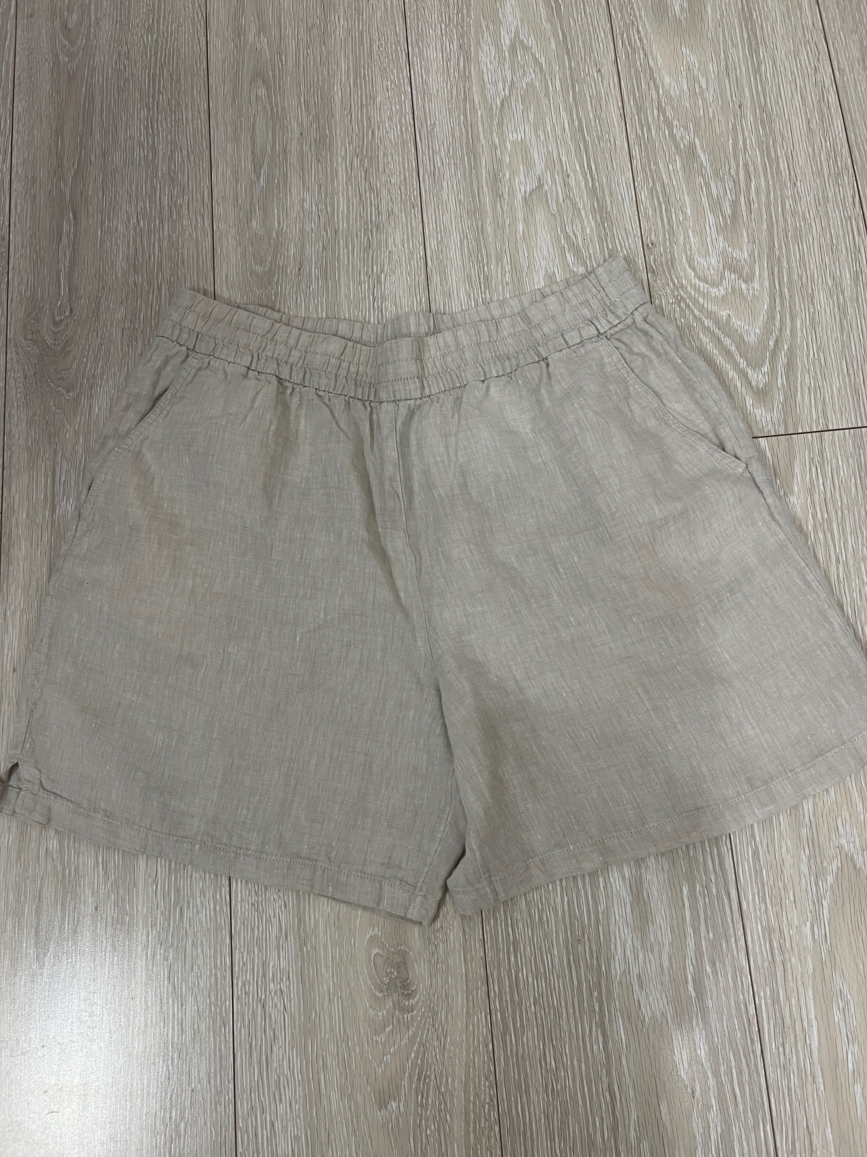 Fusta pantalon sau pantaloni scurti din in