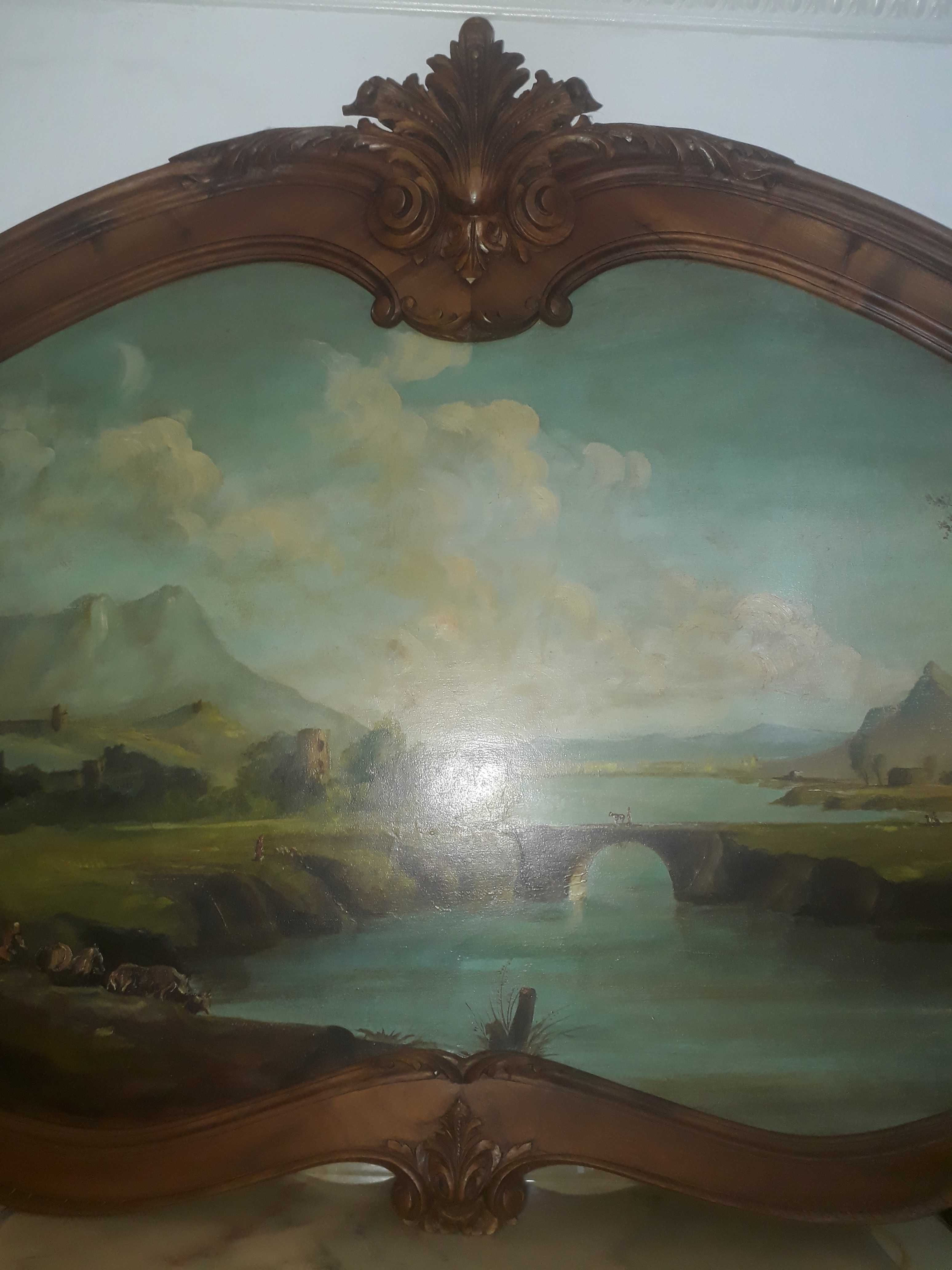 tablou URIAS 2,6 metri,pictura ulei pe panza,rama baroc lemn,vintage