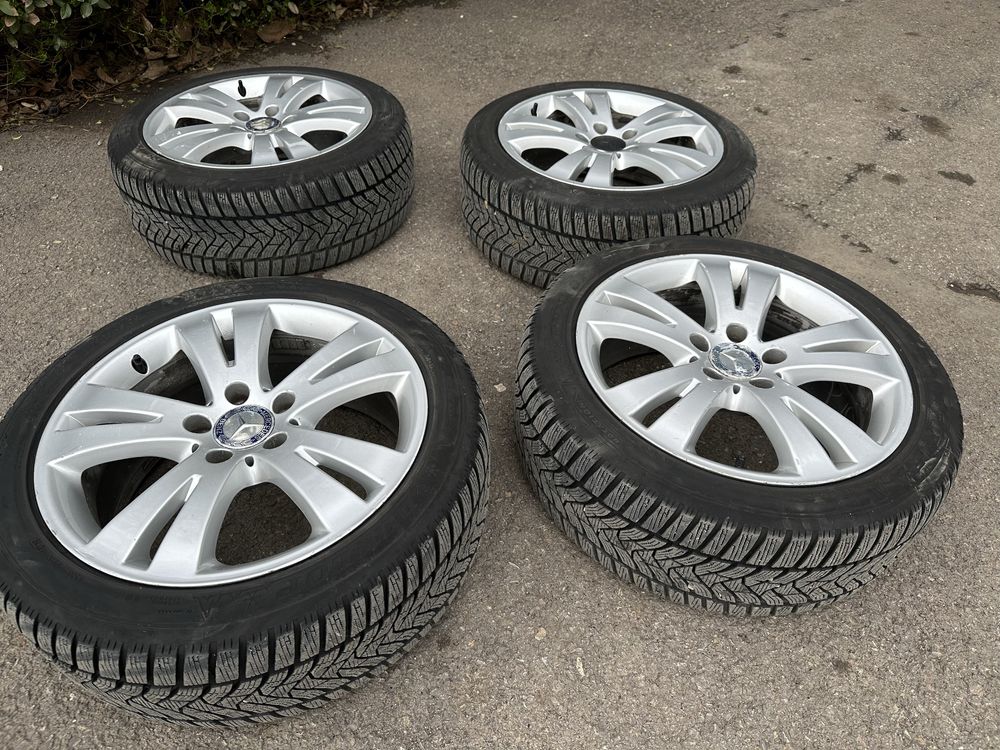 4 бр. Джанти  за Мерцедес с Гуми DUNLOP 225/45R17 91H WINTER SPORT 5