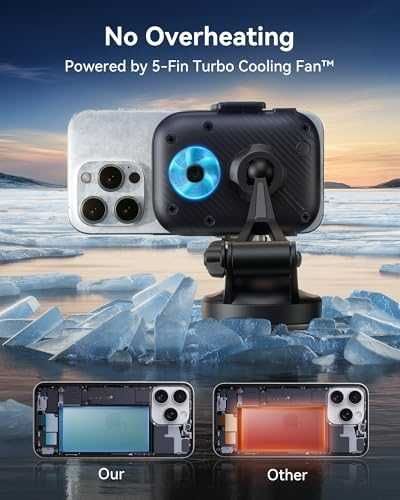 Ново Qi2 15W Магнитно Безжично Зарядно и Държач за Телефон за Кола