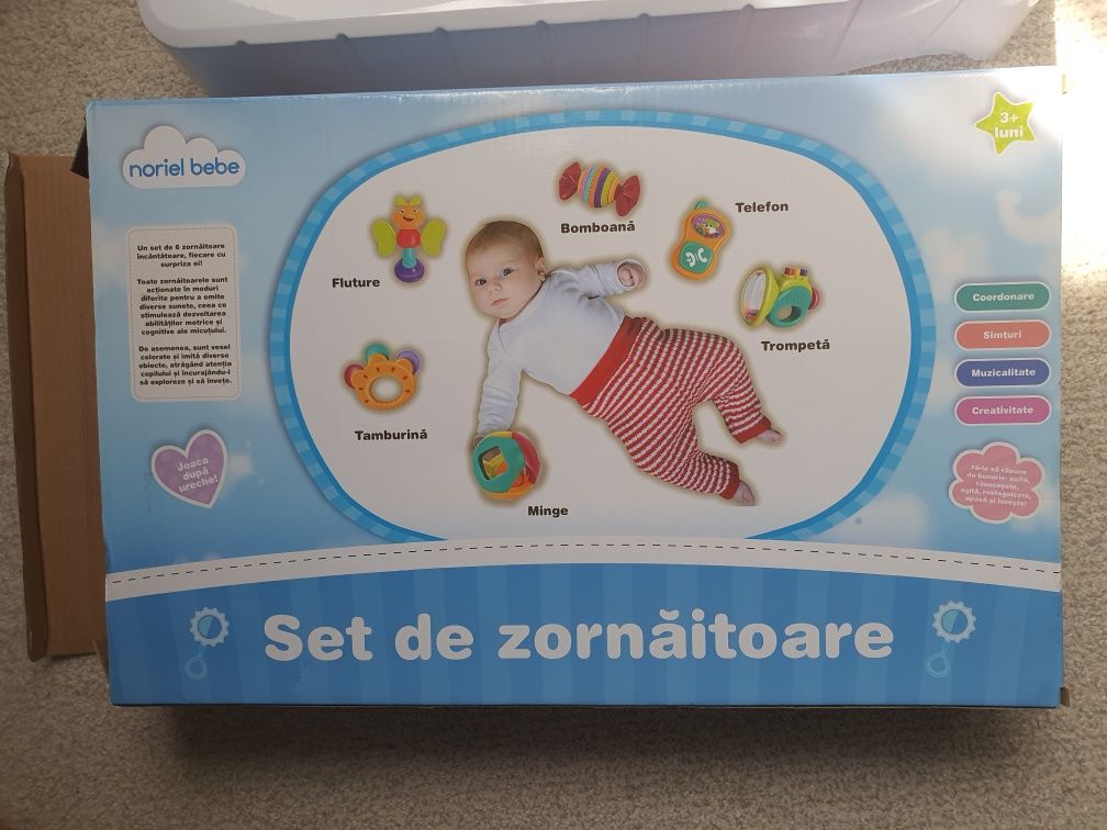 Set potrivit de cadou,6 jucării zornăitoare pentru bebe, copii peste 3